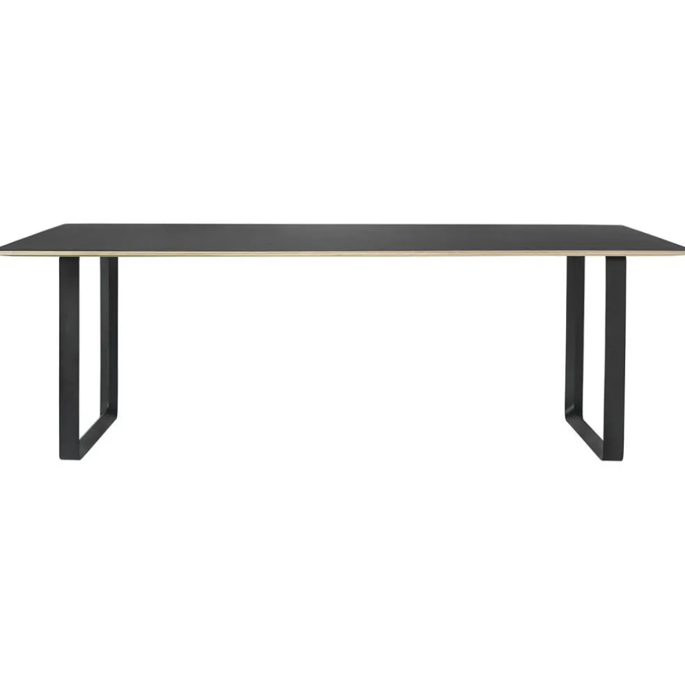 70/70 Bord 108x295 cm, Linoleum Svart / Svart