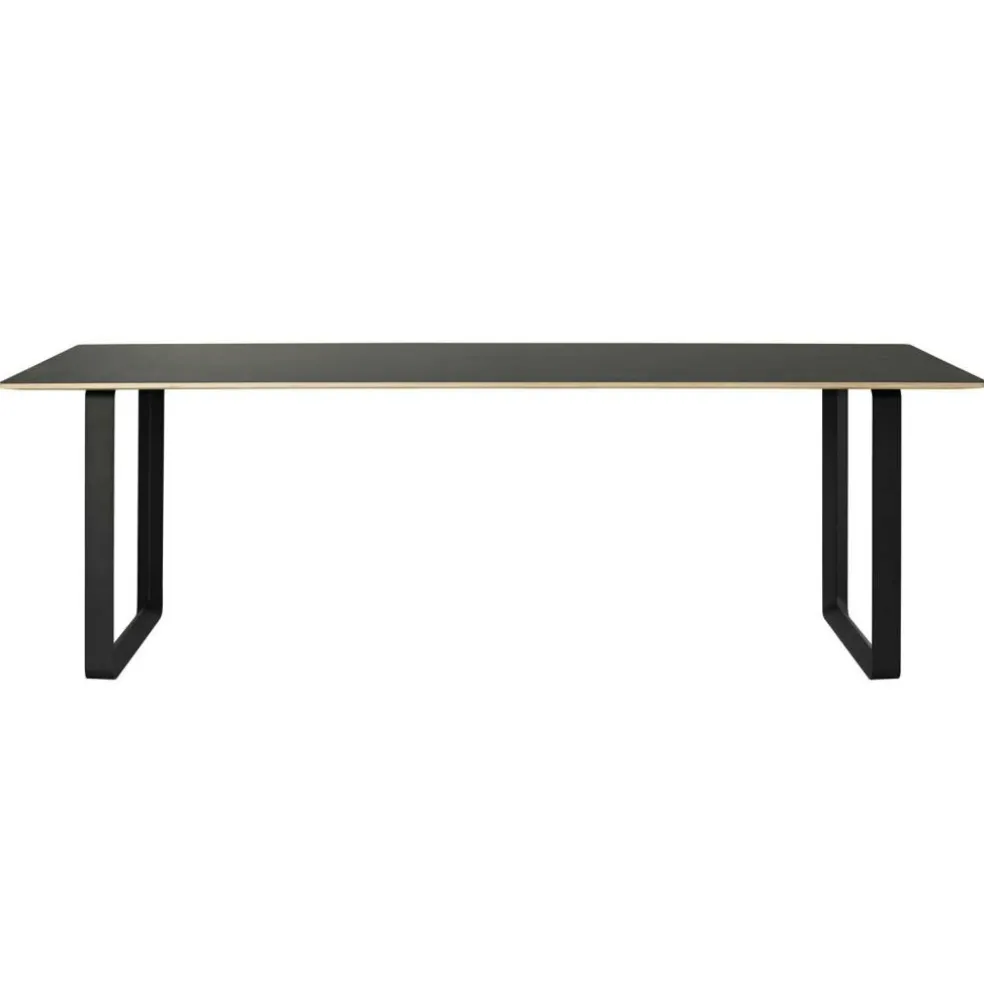 70/70 Bord 90x225 cm, Linoleum Svart / Svart
