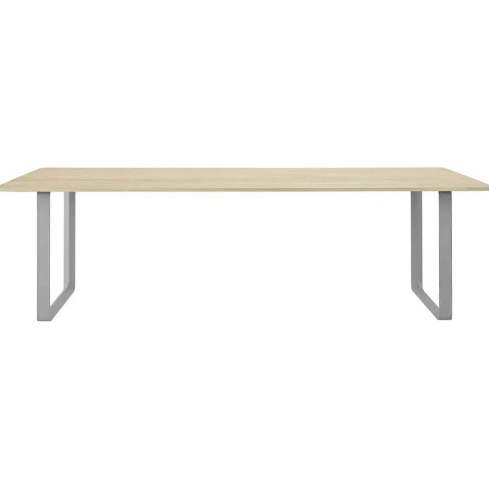 70/70 Bord 108x255 cm, Solid Ek / Grå