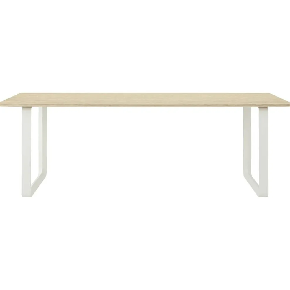 70/70 Bord 90x225 cm, Solid Ek / Vit