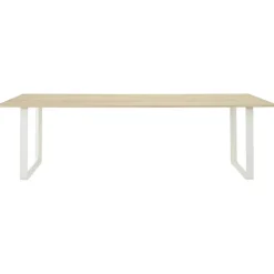70/70 Bord 108x255 cm, Solid Ek / Vit