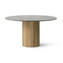 494 Cabin Bord Ø130 cm, Grå Marmor / Ljus Ek