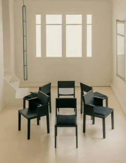 016 Maasto Matsalsstol Klädd Sits, Svart