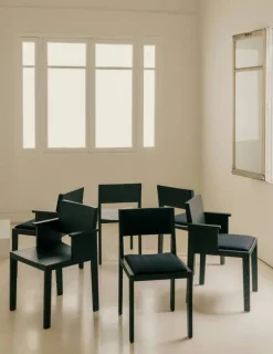 016 Maasto Matstol Klädd Sits, Svart