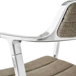 452 Snurrstol Med Fötter, Mörk Sand / Polerad Aluminium