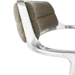 452 Snurrstol Med Fötter, Mörk Sand / Polerad Aluminium