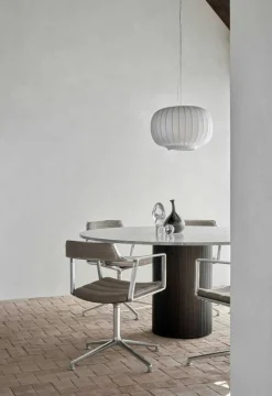 452 Snurrstol Med Fötter, Mörk Sand / Polerad Aluminium