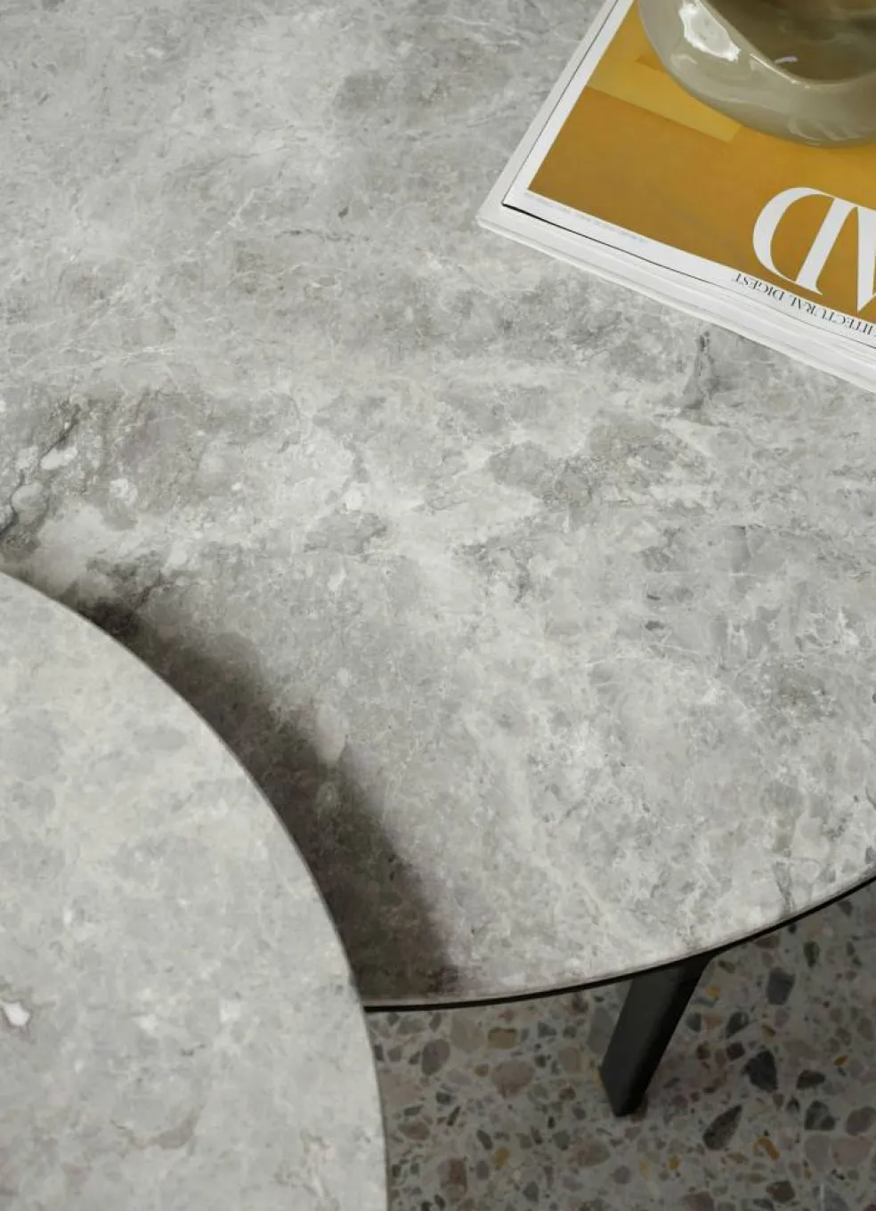 423 Soffbord 60 cm, Sky Grey Marmor