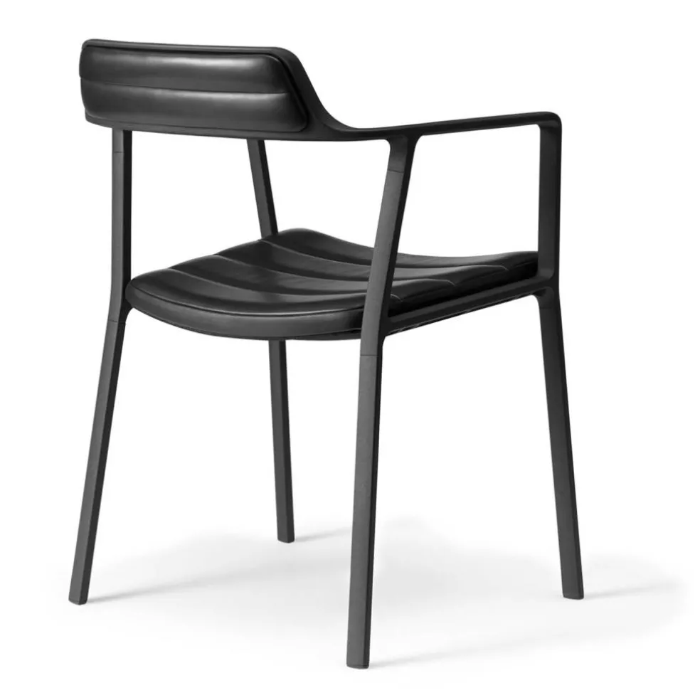 451 Stol Läder, Svart