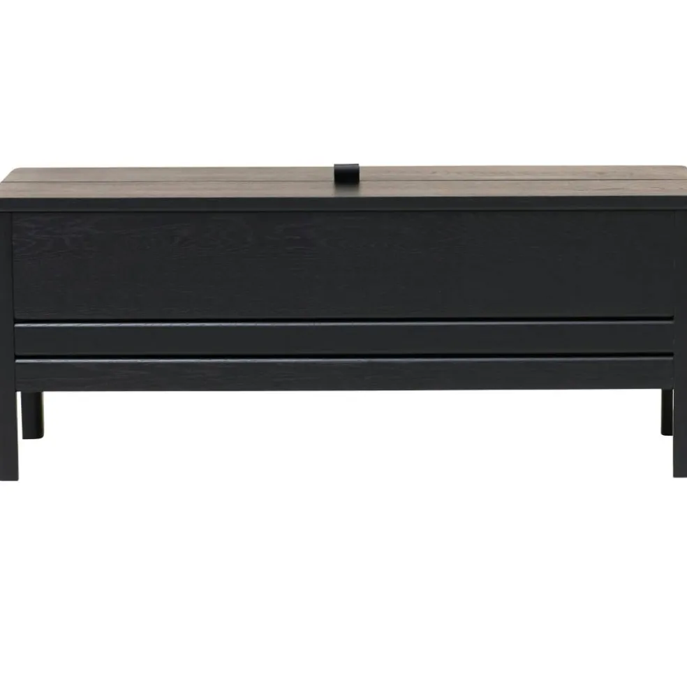 A Line Förvaringsbänk 111 cm, Svart Ek