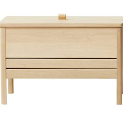 A Line Förvaringsbänk 111 cm, Vit Ek