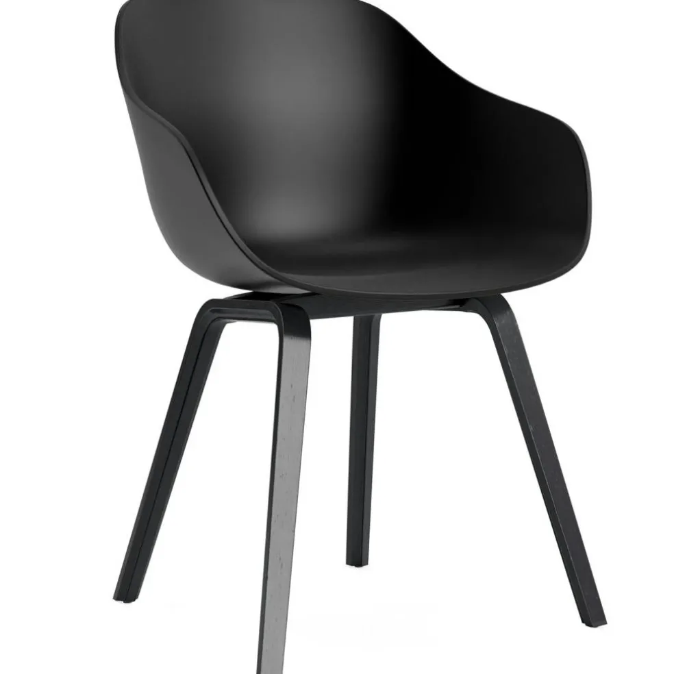AAC 222 2.0 Karmstol, Svartlackad Ek / Svart