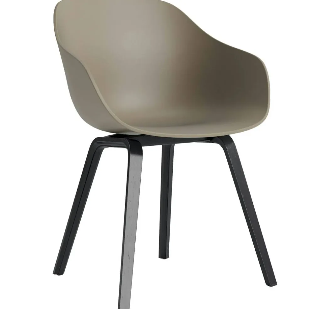 AAC 222 2.0 Karmstol, Svartlackad Ek / Khaki