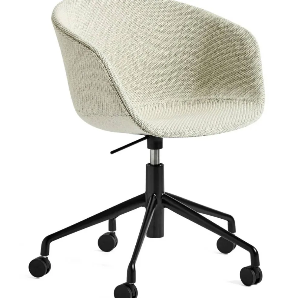 AAC53 Stol 5 star swivel, Svart / Coda White