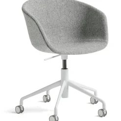 AAC53 Stol 5 star swivel, Vit / Hallingdal Grey