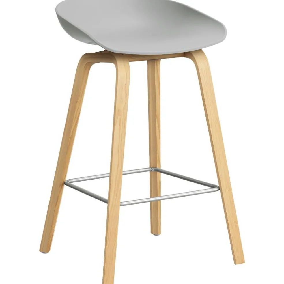 AAS 32 2.0 Barstol 75 cm, Lackad Ek / Concrete Grey