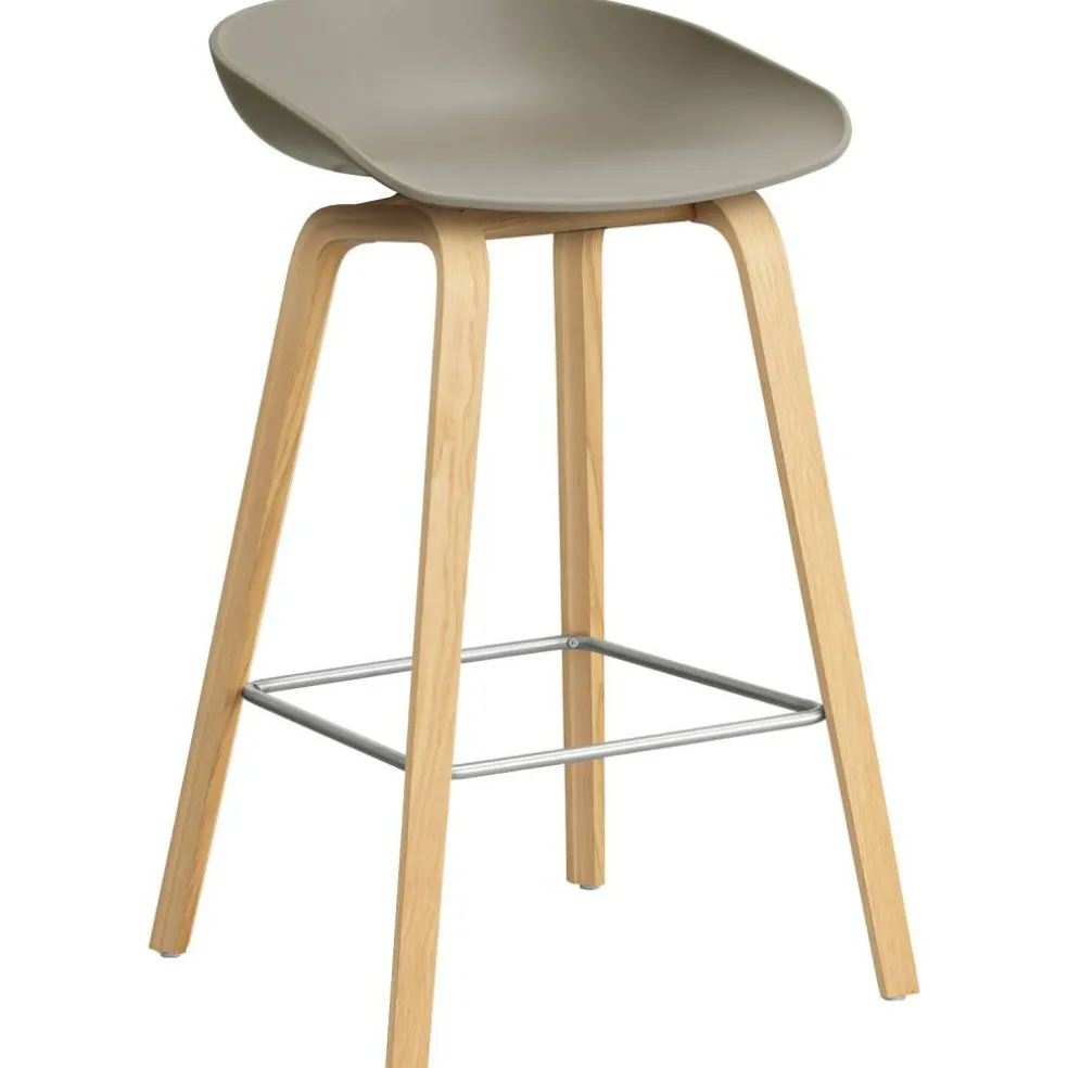 AAS 32 2.0 Barstol 75 cm, Lackad Ek / Khaki