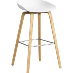AAS 32 2.0 Barstol 75 cm, Lackad Ek / Vit