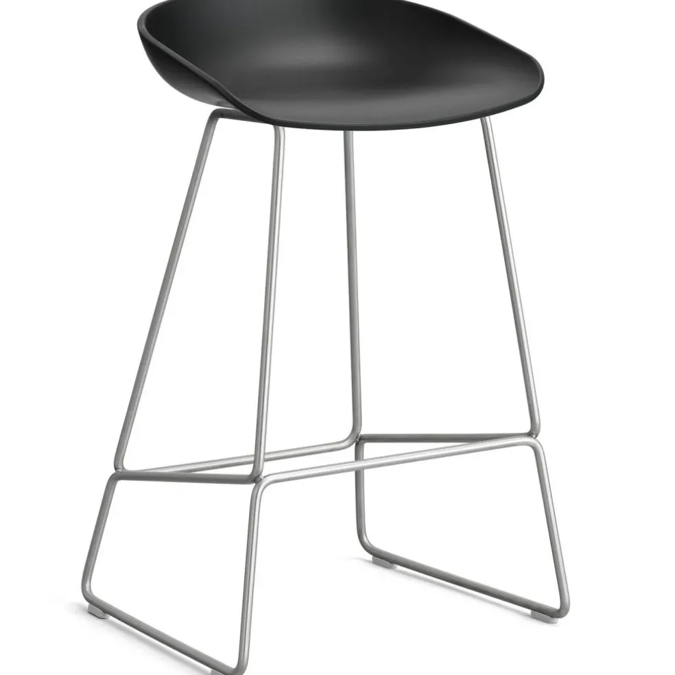 AAS 38 2.0 Barstol 65 cm, Rostfritt Stål / Svart