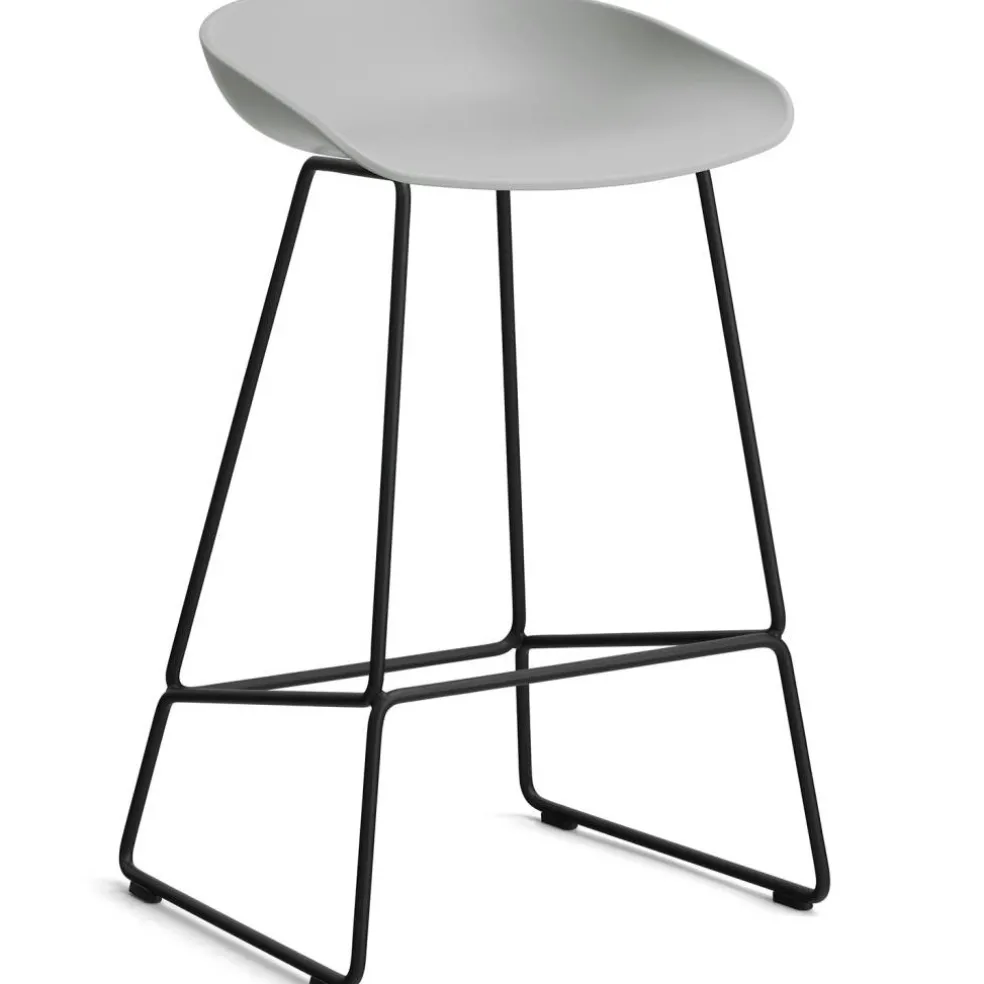 AAS 38 2.0 Barstol 75 cm, Rostfritt Stål Svart / Concrete Grey