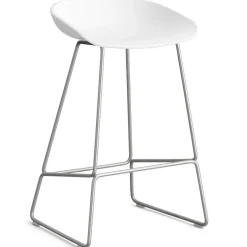 AAS 38 2.0 Barstol 65 cm, Rostfritt Stål / Vit