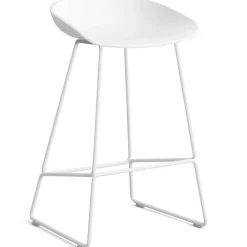 AAS 38 2.0 Barstol 65 cm, Rostfritt Stål Vit / Vit
