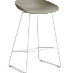 AAS 38 2.0 Barstol 75 cm, Rostfritt Stål Vit / Khaki