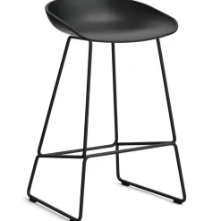 AAS 38 2.0 Barstol 65 cm, Rostfritt Stål Svart / Svart