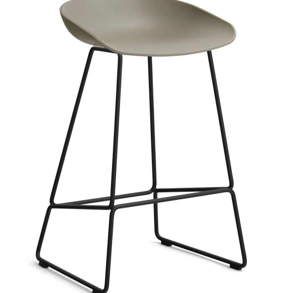 AAS 38 2.0 Barstol 65 cm, Rostfritt Stål Svart / Khaki