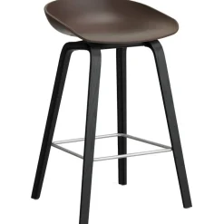 AAS 32 2.0 Barstol 65 cm, Svartlackad Ek / Raisin