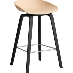 AAS 32 2.0 Barstol 65 cm, Svartlackad Ek / Pale Peach