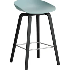 AAS 32 2.0 Barstol 65 cm, Svartlackad Ek / Dusty Blue