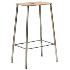 Adam Stool Barstol 65 cm, Läder/Stål