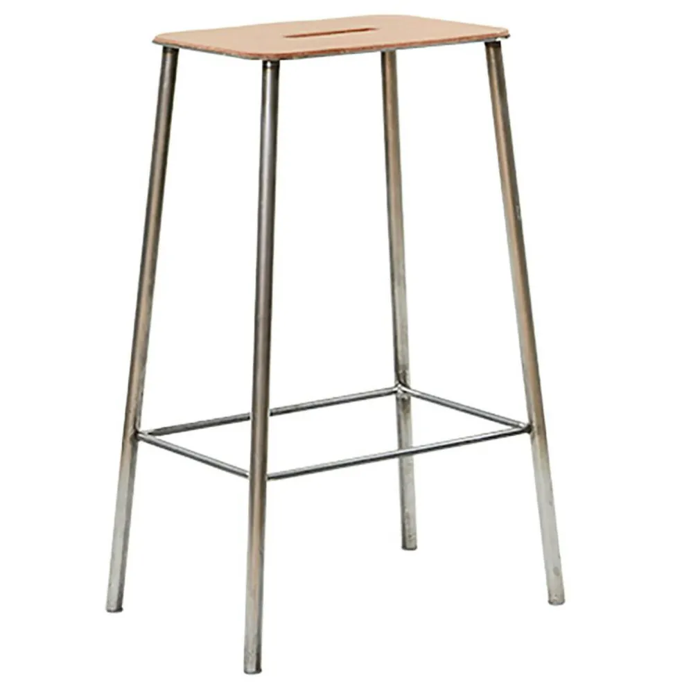 Adam Stool Barstol 65 cm, Läder/Stål