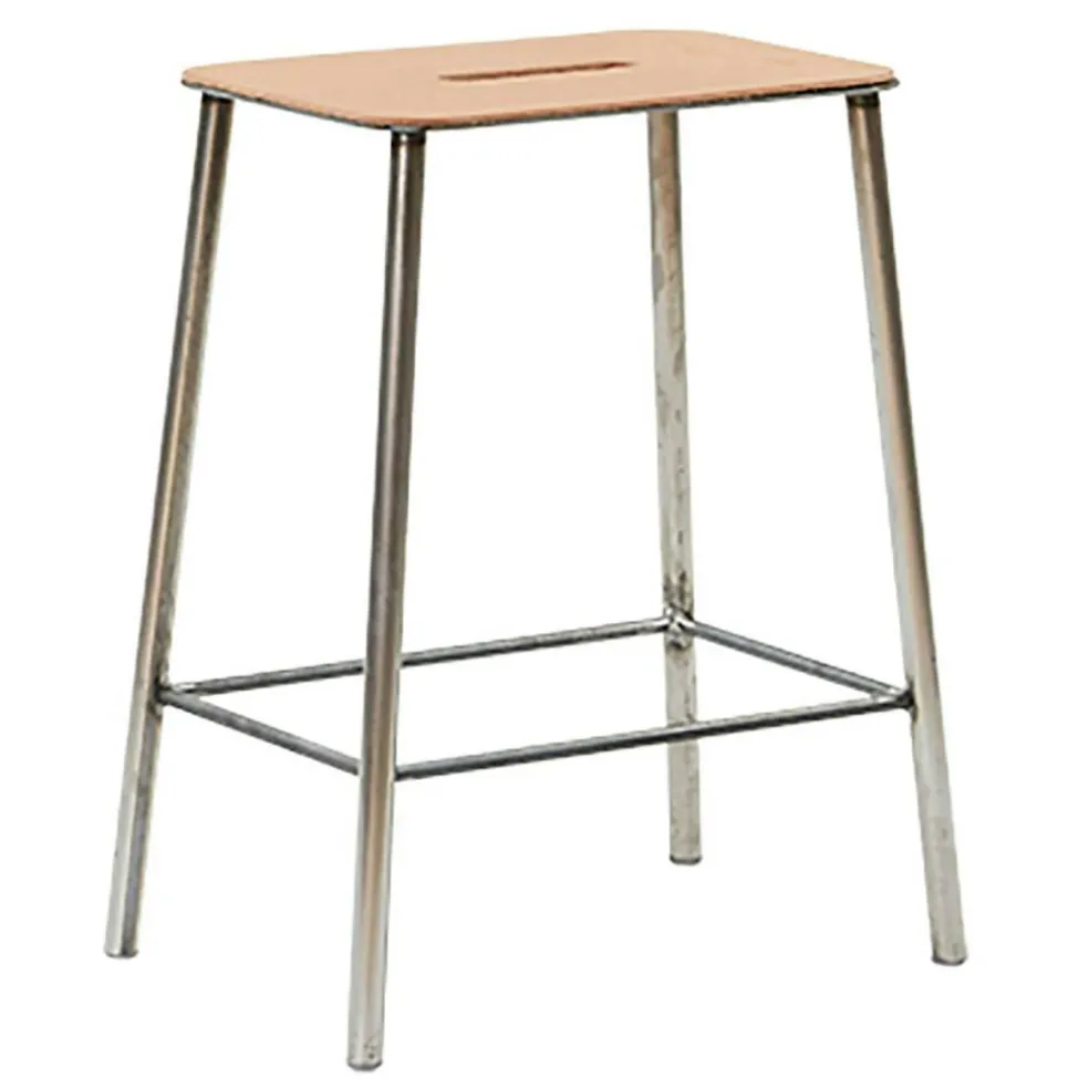 Adam Stool Pall 50 cm, Läder/Stål