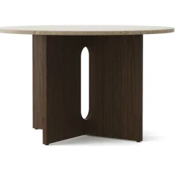 Androgyne Matbord Ø120 cm, Mörkbetsad Ek / Sand