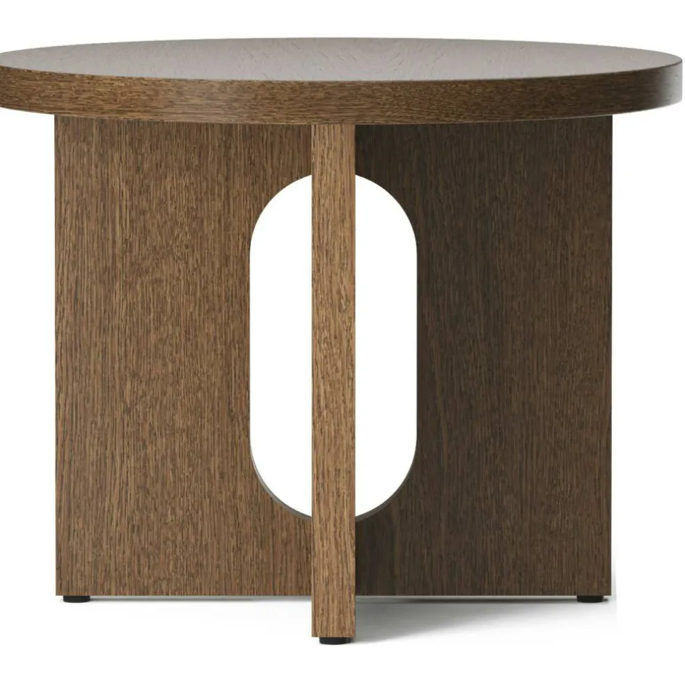 Androgyne Sidobord Ø50 cm, Mörkbetsad Ek / Mörkbetsad Ek