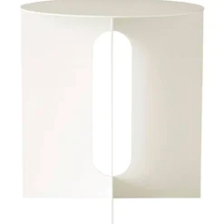 Androgyne Sidobord Ø40 cm, Vit