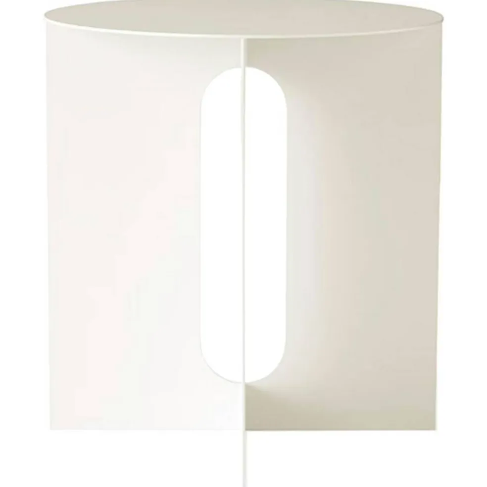 Androgyne Sidobord Ø40 cm, Vit