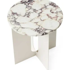 Androgyne Sidobord, Ivory / Viola Marmor