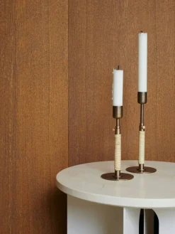 Androgyne Sidobord, Ivory / Vit Marmor