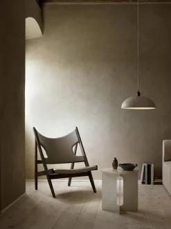 Androgyne Sidobord, Ivory / Vit Marmor