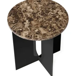 Androgyne Sidobord, Svart / Emperador Marmor