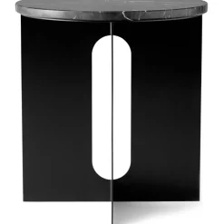 Androgyne Sidobord, Svart / Svart Marmor