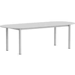 Annex Bord Oval 95x240 cm, Aluminium / Linoleum Cloud Grey