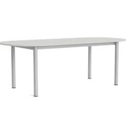 Annex Bord Oval 95x220 cm, Aluminium / Linoleum Sky Grey