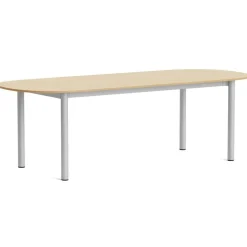 Annex Bord Oval 95x240 cm, Aluminium / Lackad Ek