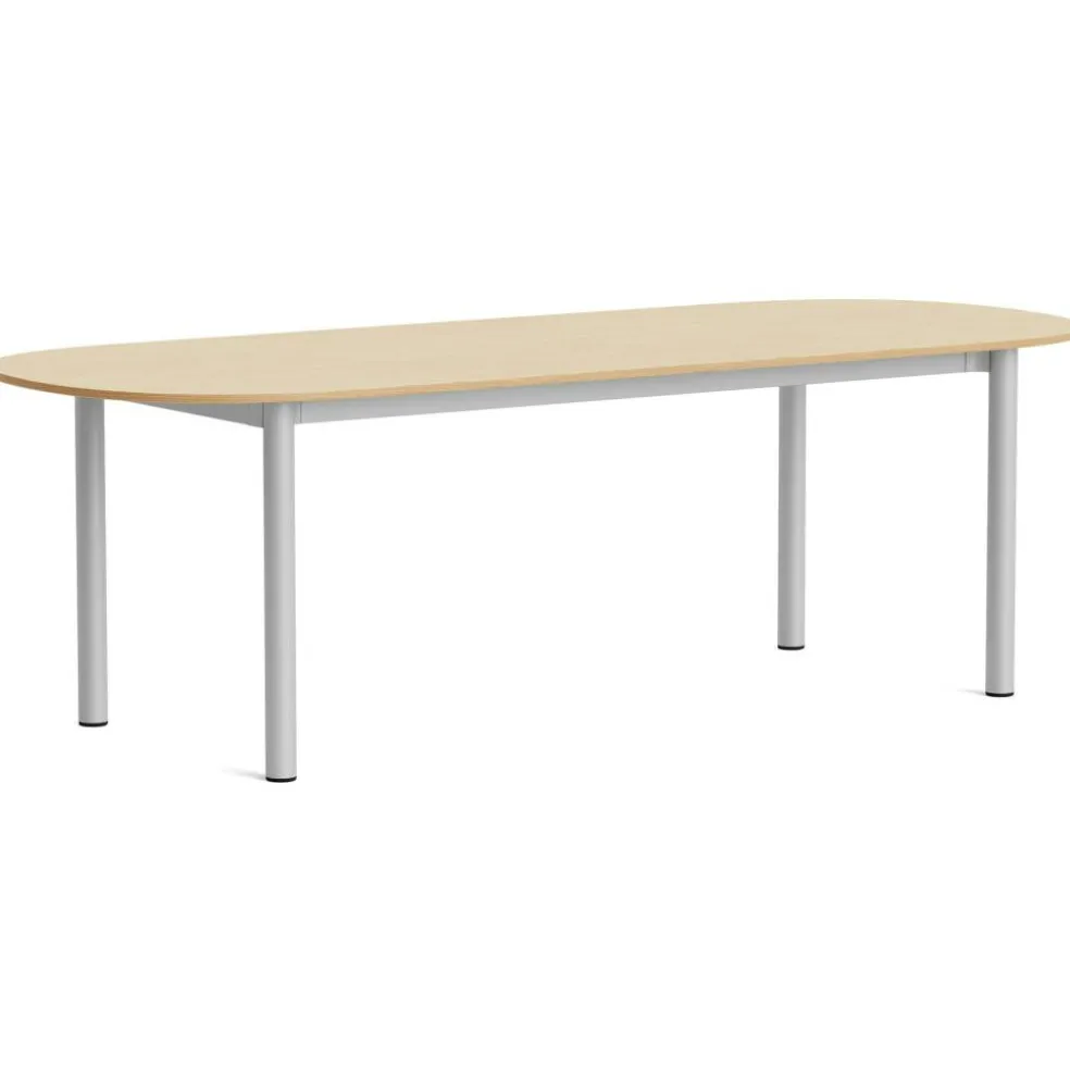 Annex Bord Oval 95x240 cm, Aluminium / Lackad Ek