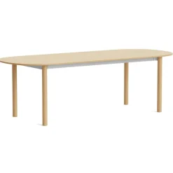 Annex Bord Oval 95x240 cm, Aluminium Lackad Ek / Lackad Ek