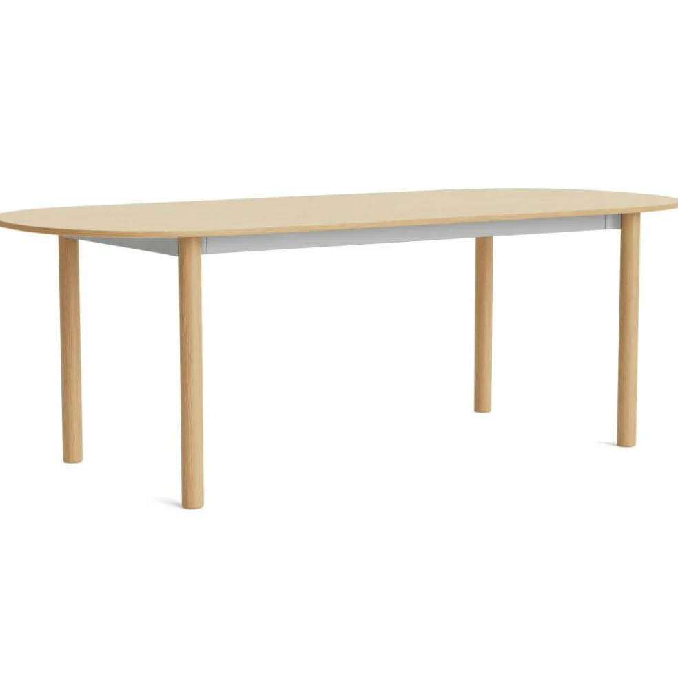 Annex Bord Oval 95x220 cm, Lackerad Ek